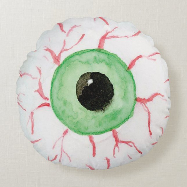 Creepy Eyeball Round Cushion (Front)