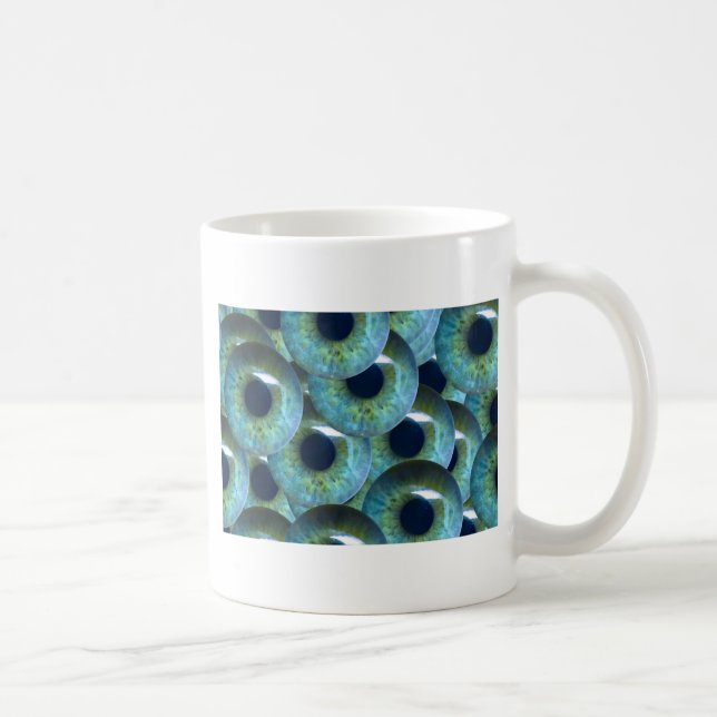 creepy eyeballs coffee mug (Right)