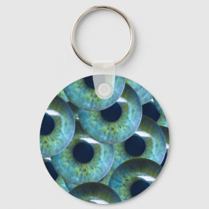 creepy eyeballs key ring