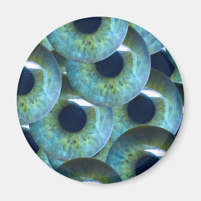 creepy eyeballs magnet (Front)