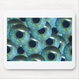 creepy eyeballs mouse pad