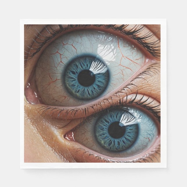 Creepy eyeballs napkin (Front)