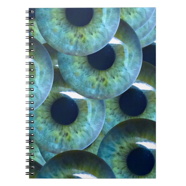 creepy eyeballs spiral notebook (Front)