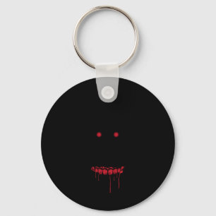 Creepy Eyes Skull With Teeth And Red Eyes Hallowee Key Ring