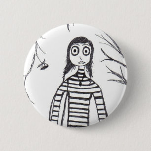 creepy fall 6 cm round badge