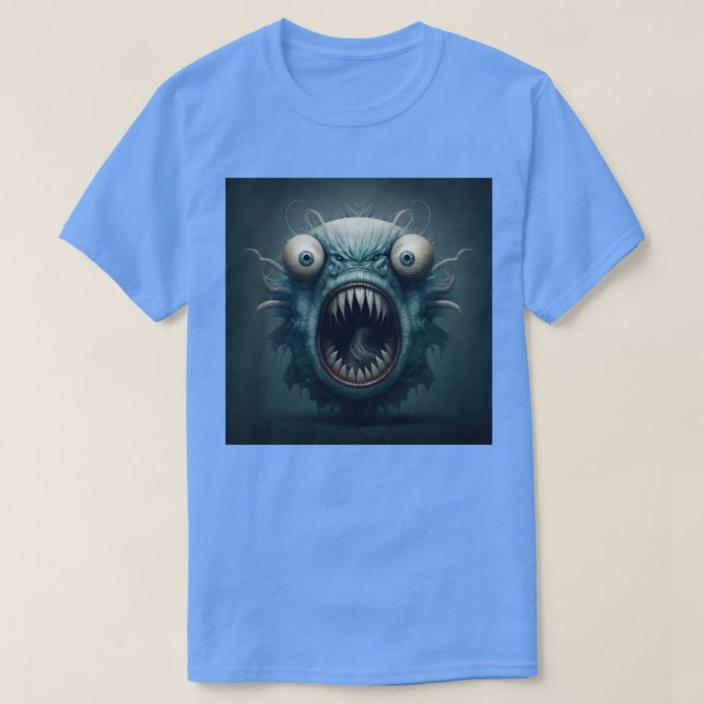 Creepy Fish Monster T-Shirt (Design Front)