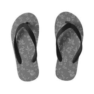 Creepy Flowers Pattern 3 Kid's Jandals