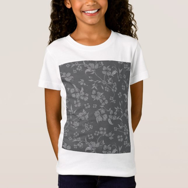 Creepy Flowers Pattern 3 T-Shirt (Front)