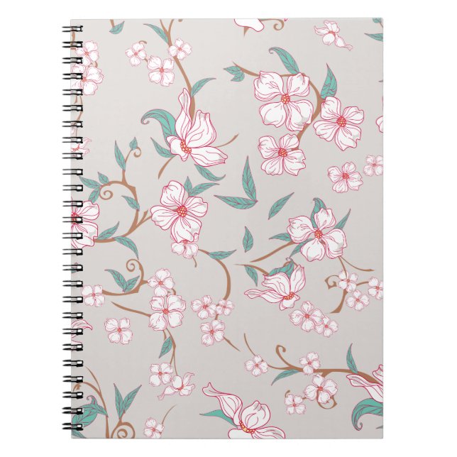 Creepy Flowers Pattern 6 Notebook (Front)