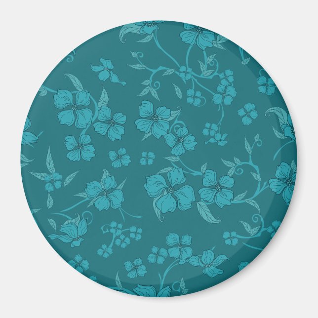 Creepy Flowers Pattern 9 Magnet (Front)