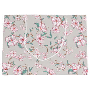 Creepy Flowers Pattern Large Gift Bag