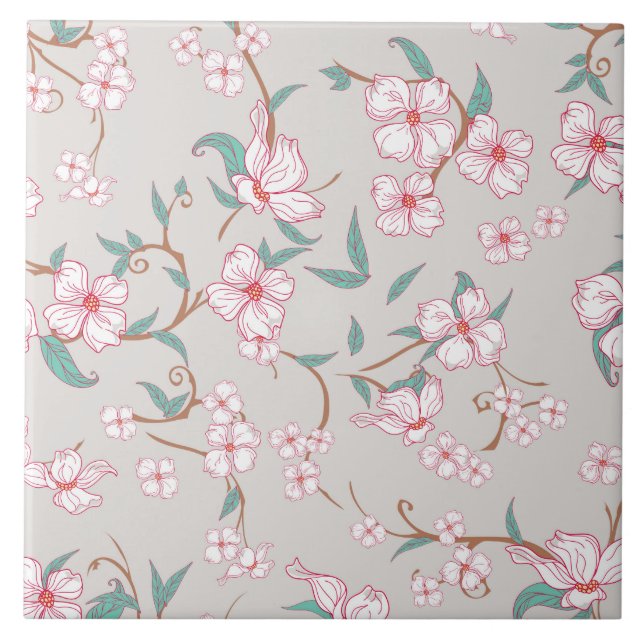 Creepy Flowers Pattern Tile (Front)