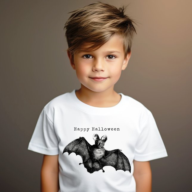 Creepy Flying Vintage Bat Halloween T-Shirt (Creator Uploaded)