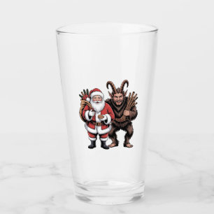 Creepy Funny Horror Santa Claus Krampus Christmas Glass