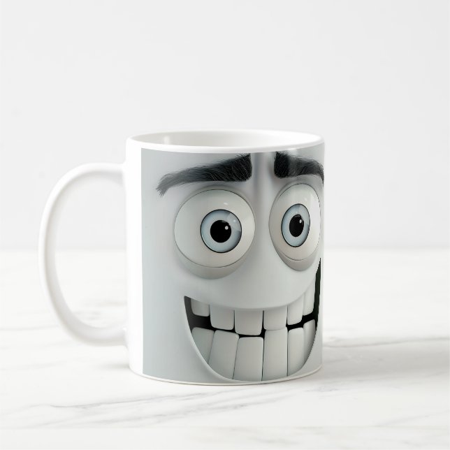 Creepy-Funny Sarcastic Face 3D Mug Wrap (Left)