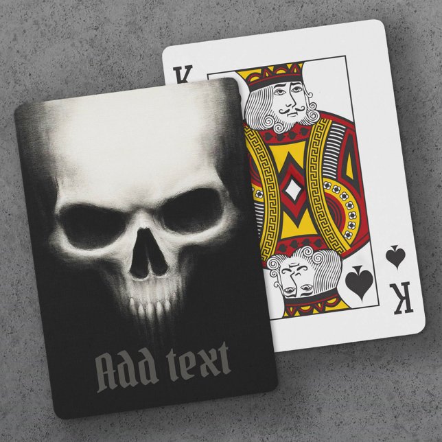 Creepy ghost skull black dark playing cards (Creepy ghost skull black dark poker cards)