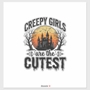 Creepy Girls Are The Cutest Halloween Vector Desig