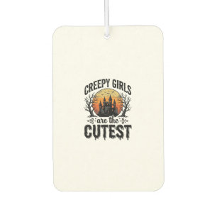 Creepy Girls Are The Cutest Halloween Vector Desig Car Air Freshener