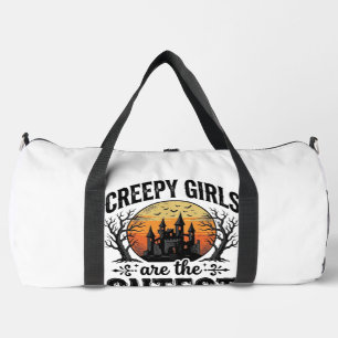 Creepy Girls Are The Cutest Halloween Vector Desig Duffle Bag