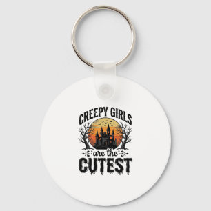 Creepy Girls Are The Cutest Halloween Vector Desig Key Ring