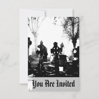 Creepy Gothic Graveyard Invitation