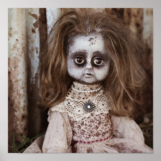 Creepy Gothic Porcelain Doll Victorian Goth Poster (Front)
