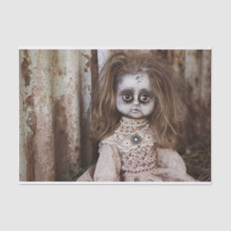 Creepy Gothic Porcelain Doll Victorian Goth Tissue Paper
