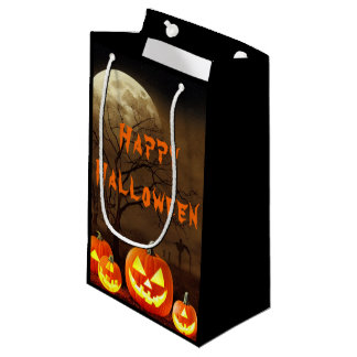 Creepy Graveyard Halloween Party Small Gift Bag