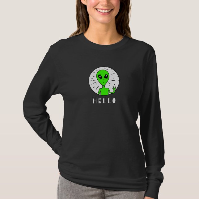 Creepy Green Alien T-Shirt (Front)