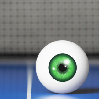 Creepy Green Eyeball Iris Funny Table Tennis Ball