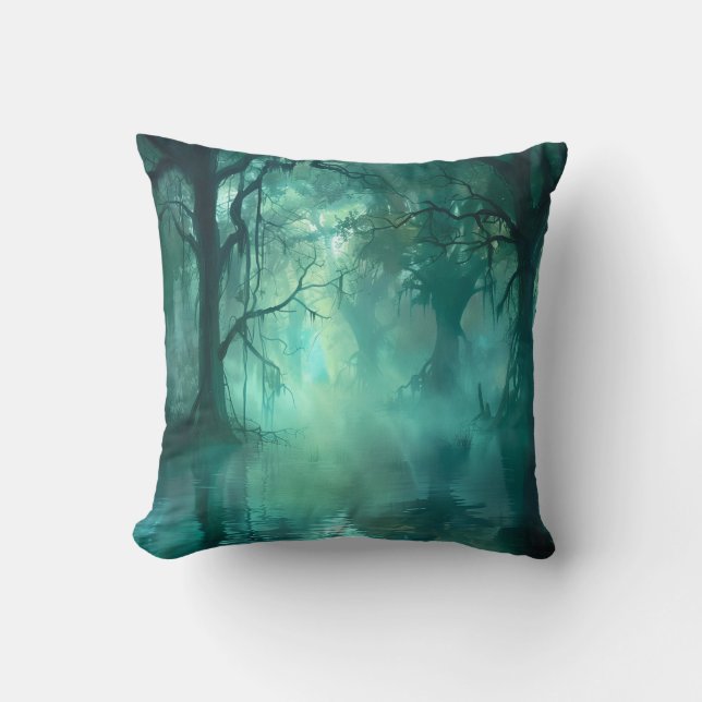 Creepy Green Swamp  Cushion (Front)