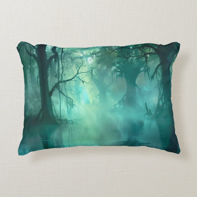 Creepy Green Swamp  Decorative Cushion (Front)