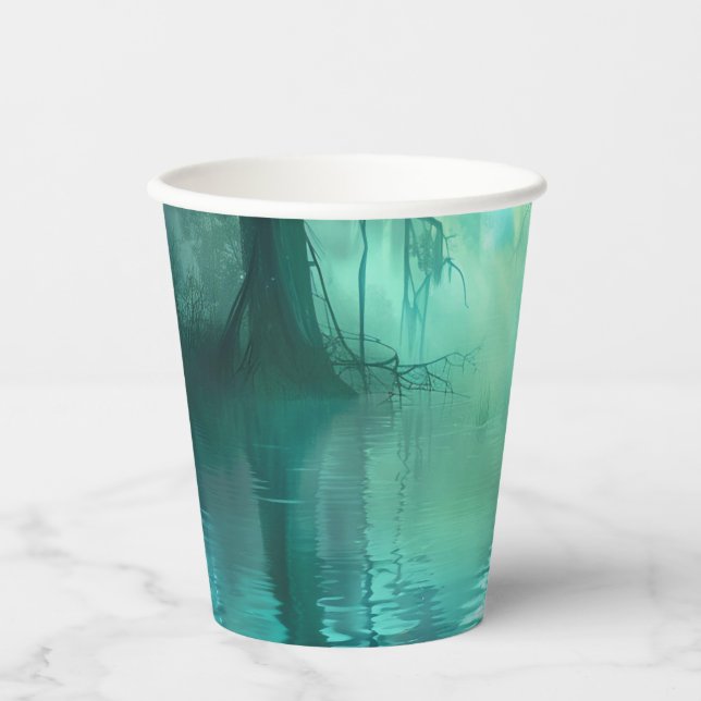 Creepy Green Swamp  Paper Cups (Front)