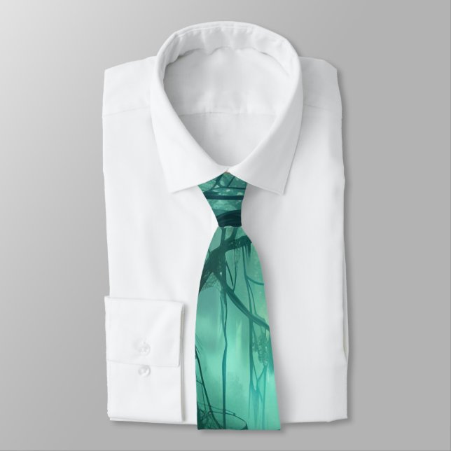 Creepy Green Swamp  Tie (Tied)