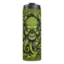 Creepy Green Tentacle Monster Thermal Tumbler