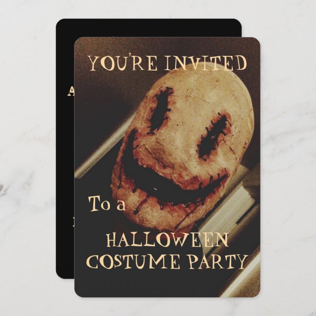 Creepy Guy Halloween Party Invitation (Front/Back)