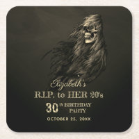 Creepy Hair Skull RIP to Her 20s Birthday Party