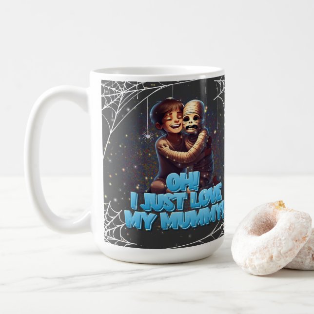 Creepy Halloween! 🎃 Coffee Mug (With Donut)