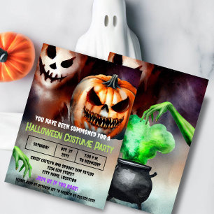 Creepy Halloween Costume Party Invitation