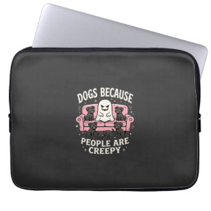 Creepy Halloween Dogs Because People Are Creepy Laptop Sleeve