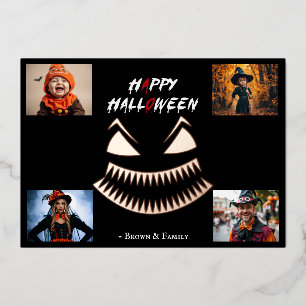 Creepy Halloween Family Photo Collage