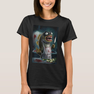 Creepy Halloween Fish Spooky Scary Ocean Monster P T-Shirt