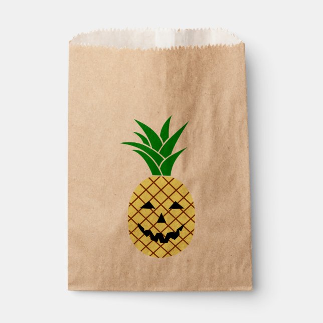 creepy halloween jack o'lantern pineapple  favour bags (Front)