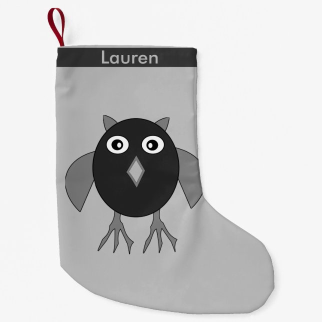 Creepy Halloween Owl Christmas Stocking (Front)
