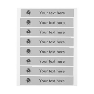 Creepy Halloween Owl Customisable Labels