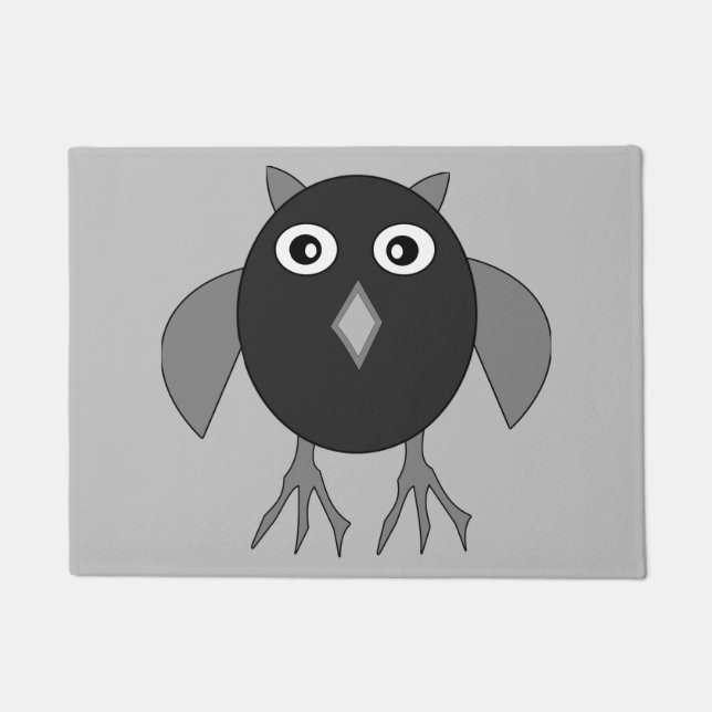 Creepy Halloween Owl Doormat (Front)