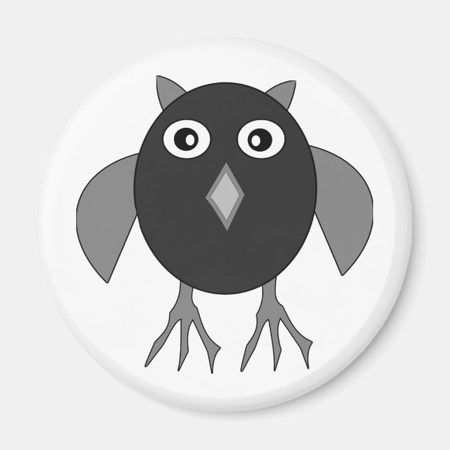 Creepy Halloween Owl Magnet (Front)