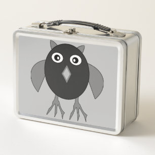 Creepy Halloween Owl Metal Lunchbox