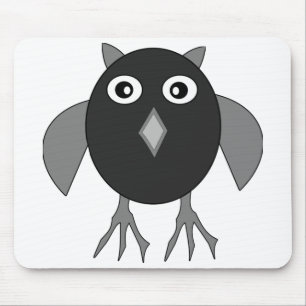 Creepy Halloween Owl Mousepad