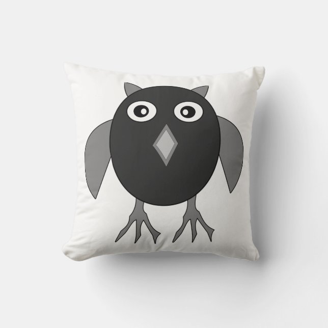 Creepy Halloween Owl Pillow (Front)
